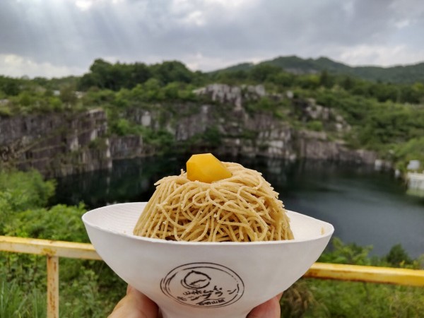 茨城県 笠間市 ｕ ａモンブランcafe そこには賞味期限5分のモンブランケーキと石切山脈が存在した 大食いグルメなランチ