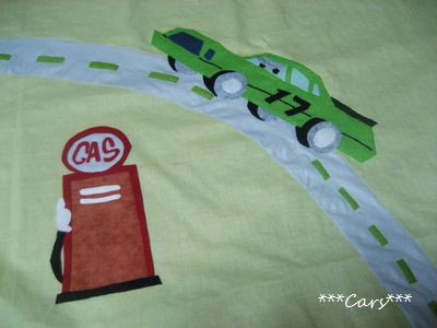 カーズ Cars のアップリケのタペストリー 猫日和 キルト日和