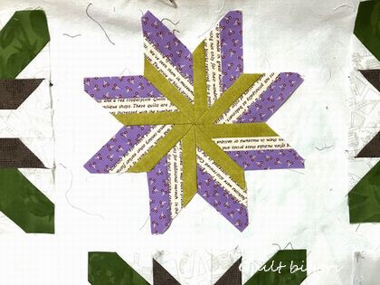 自由の星」を縫いためています : 猫日和。キルト日和。