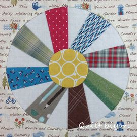 くるくる可愛い「車輪」のパターン♪ : 猫日和。キルト日和。