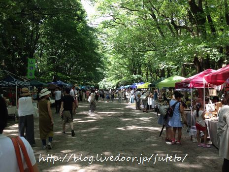 京都下鴨神社糺ノ森 森の手作り市 へ 猫日和 キルト日和