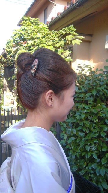 新年初着付け ヘアー 初詣にお出掛けのお二人 ふわふわと