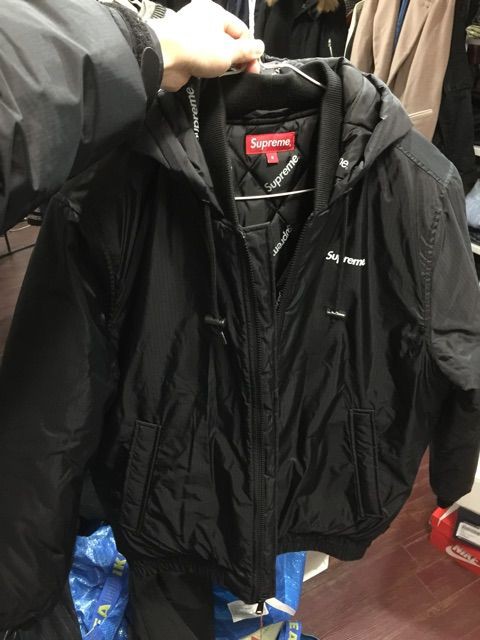 supreme 2 tone hooded sideline jacket