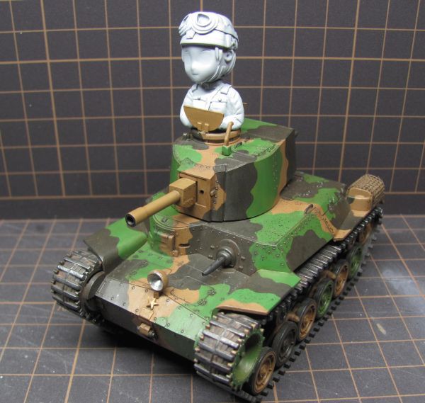 ちび丸ミリタリーシリーズ 97式チハのフィギュア制作（2