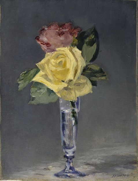 シャンパン・グラスの薔薇（エドゥアール・マネ作） : 世界美術館巡り旅