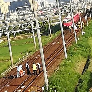 名鉄名古屋本線 宇頭駅 新安城駅間で人身事故 線路に横になってた 電車遅延 5 26 Ikuji85