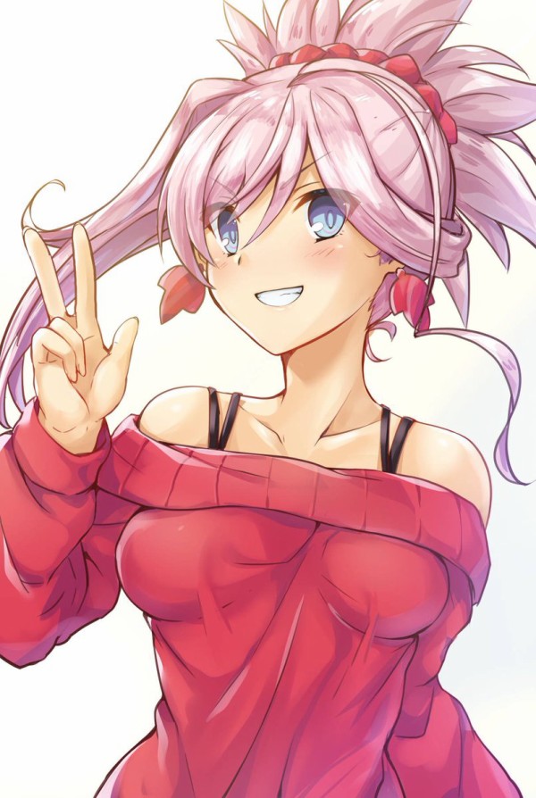 Fgo サムーれ先生が描いたピースする武蔵ちゃん 笑顔も最高に可愛い Fateなう