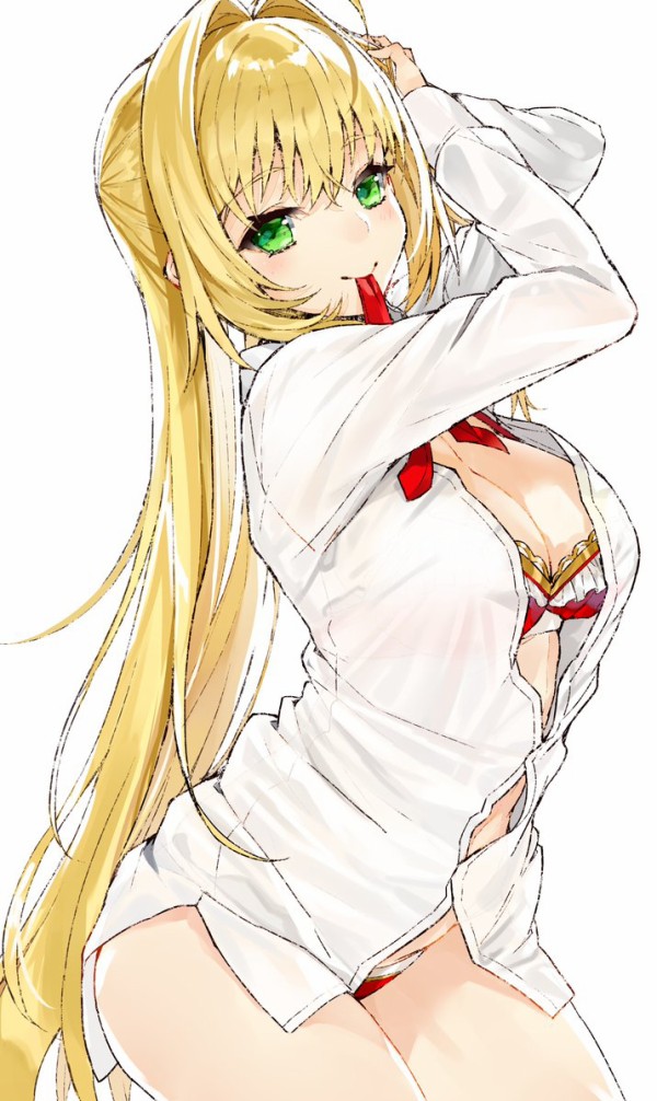 Fgo こうましろ先生が描いた白シャツ着た超可愛いネロちゃま チラ見え最高 Fateなう