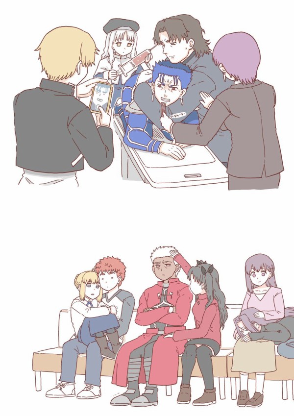 Fgo も先生が描いた予防接種のイラスト お姫様だっこされたセイバーさん 放心状態の表情が最高 Fateなう