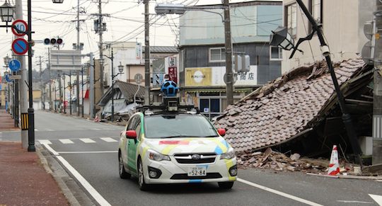 動画あり Googleストリートビューが福島原発キロ圏内警戒区域の浪江町を撮影開始 特報ガジェq