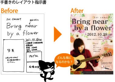 手書きの指示書 パンフレットhouse