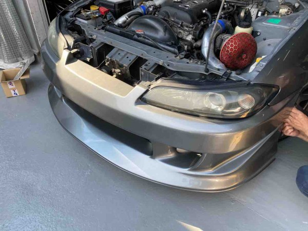 S15シルビア リアバンパー取り付け2 Garagemak Blog