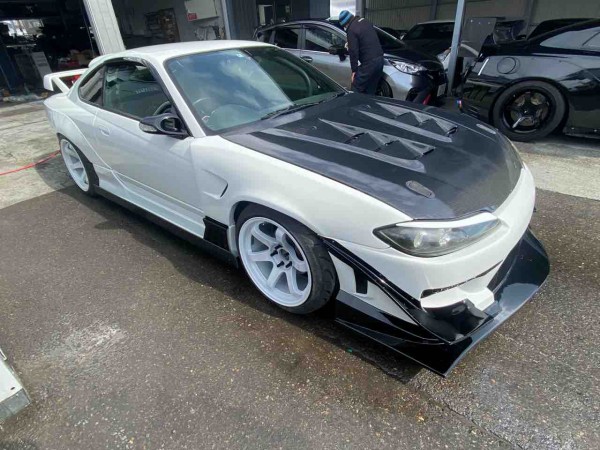 S15シルビア ワイドボディー、エアロ取り付け21 : GARAGEMAK BLOG