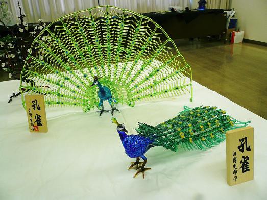 孔雀（ガラス)　山野史郎作 孔雀（ガラス) 山野史郎作