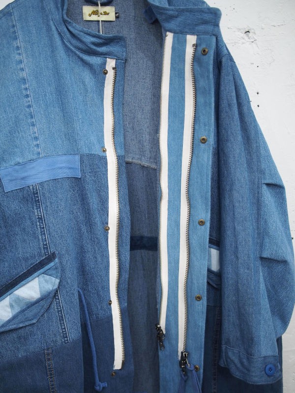 Nasngwam.】BARBARIAN MODS COAT / DENIM : GARDEN