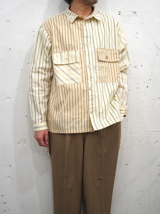 VOO】LONGTAIL SHACKET / STRIPE : GARDEN