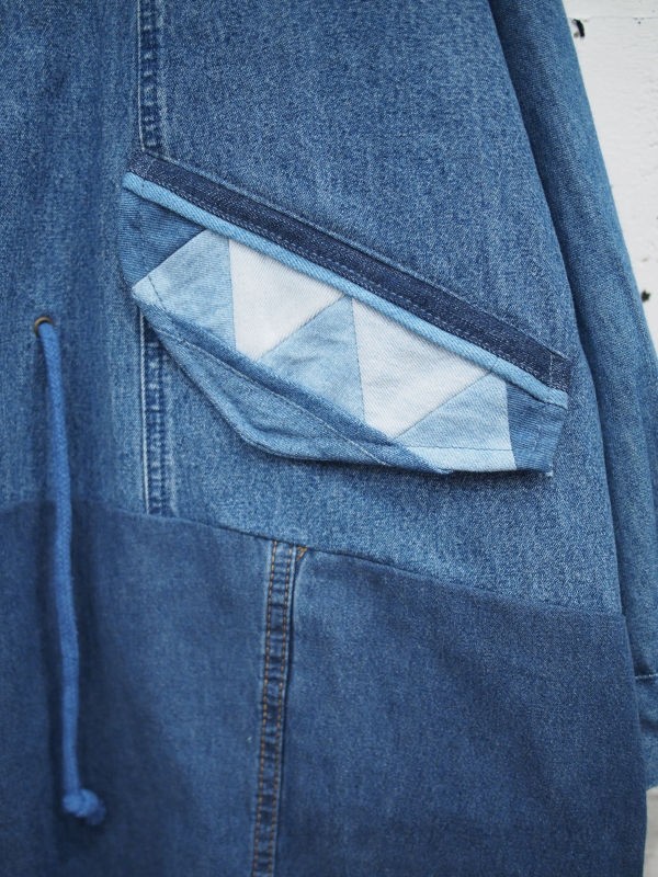 Nasngwam.】BARBARIAN MODS COAT / DENIM : GARDEN