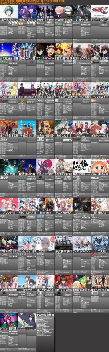 2017秋アニメ マンボな毎日