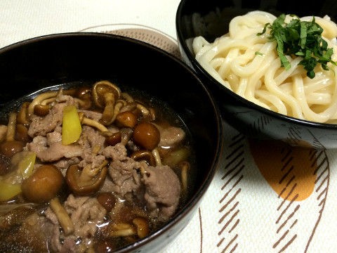 日の出うどんで武蔵野風肉汁うどん レシピ 作り方 B級的 大阪グルメブログ旧館その2