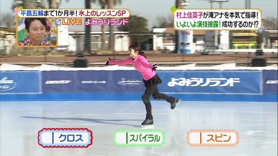 昔の女子アナ　パンチラ女子フィギュアスケート　エロ 女子アナ】フィギュアスケートに挑戦した滝菜月アナが華麗に純白パンチラ、GIFありｗｗｗ : 芸能人エロGIF画像 -エロ画像・エロキャプ・2chまとめ-