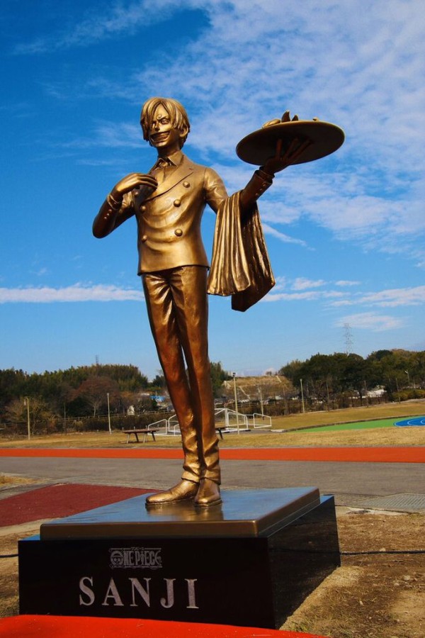 ワンピース 熊本にサンジ像 ウソップ像を設置完了 ジャンプ速報