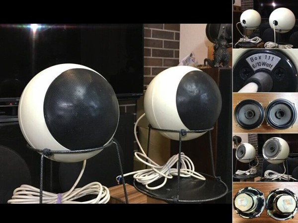 西独Grundig ビンテージ球形スペースエイジデザイン Box 111 ペア 西独