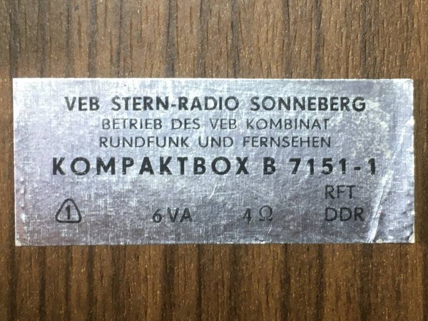 旧東独RFT VEB L2302 (アール エフ ティー)オリジナル 東独RFT ビンテージ 傑作L2302 システム 小型最高峰 ペア