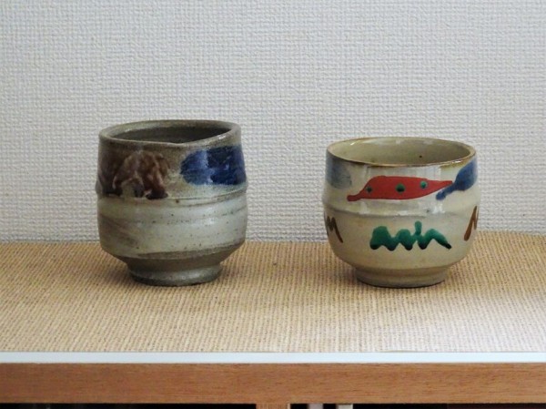 浜田庄司白釉面取 茶盌