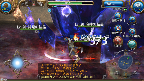 トーラム 不気味な結晶 部位破壊の道よ Yakumo