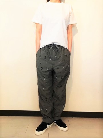 最大2000円引き マラソン期間 Paisley Embroidery Shirred Waist Pants