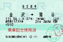さよなら ありがとう アストル 乗車記念使用済