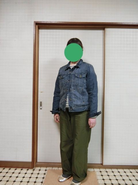 シルエットのきれいなメンズパンツ のワイドベーカー 猫背日記