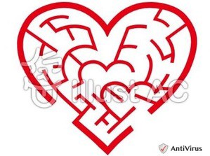 イラスト素材 ハートの迷路 3イラスト イラスト素材を作ってるブログ