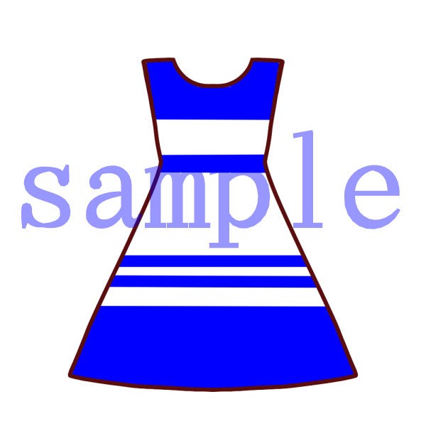 イラスト素材 ボーダー柄のワンピース イラスト素材を作ってるブログ