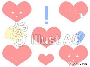 イラスト素材 ハートのセット キャラクター系 3イラスト イラスト素材を作ってるブログ