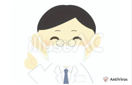 イラスト素材 白衣の男性 医者 指差し マスク イラスト素材を作ってるブログ