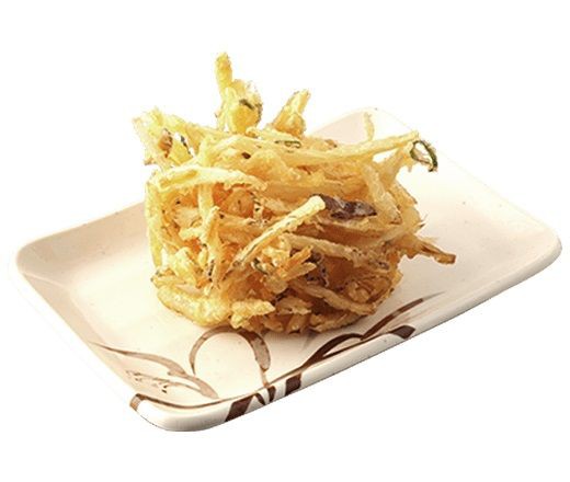 彡 丸亀製麺のかき揚げデッカ これで130円は安いな 食ったろ ゴールデンタイムズ