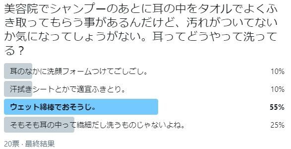 ついったあんけ 耳の中の掃除 やっぱパンダははずせない