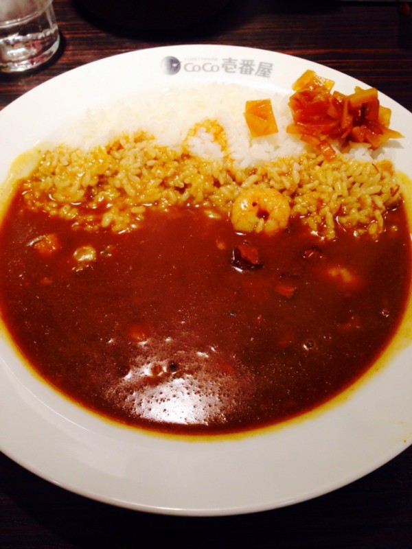 エビあさり3辛 Coco壱番屋 難波中１丁目店 オレはひとりで美喰倶楽部