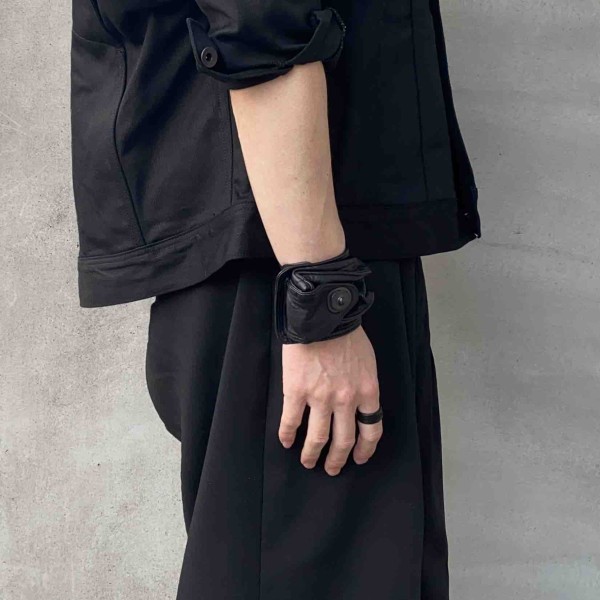 _JULIUS 859ACU3 LEATHER MAGAZINE HOLDER WRISTBAND : GORDINI