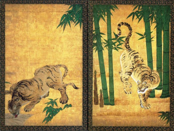 京都南禅寺蔵 重要文化財 『群虎図（狩野探幽筆）』色紙 高級