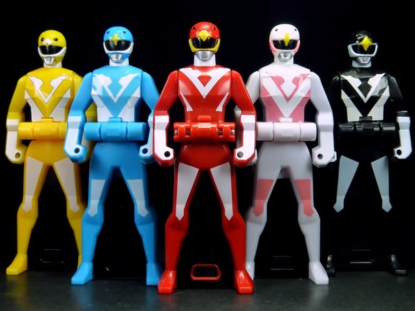 5人勢揃い　メガレンジャー　レンジャーキー 5人勢揃い メガレンジャー レンジャーキー レンジャーキー 電磁