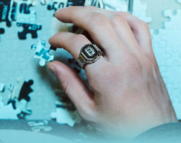 CASIO リングウォッチ フルメタルデザイン カシオの時計がリングになった フルメタルのリング型デジタル