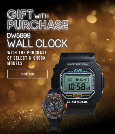 G-SHOCK北米のブラックフライデーセールで、G-SHOCKタイプの壁掛け 