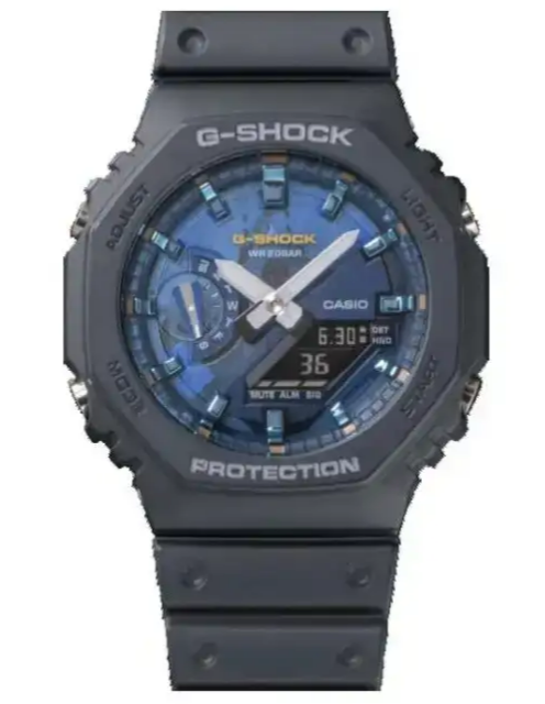 と*ー様 美品 CASIO GA-2100AS ホワイト ブルー カシオーク カシオ G