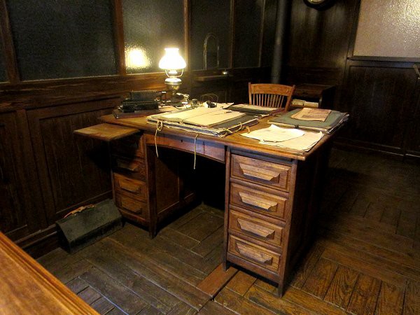 勉強机 Office table アンティーク オフィス 英国アンティーク木製両袖