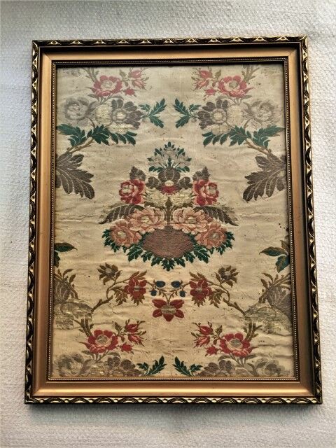 シルクの刺繍布の額装 : gyu's shop blog