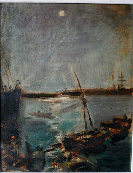 木島務「釧路川」油絵・P10号 絵画買取・販売の小竹美術