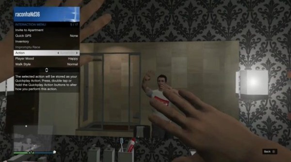 Gta5 Fps視点で見る キャラクターアクション 全種類一覧 Ps4 Xboxone版 グランド セフト オート5写真大好きブログ Gta5 攻略情報ほか