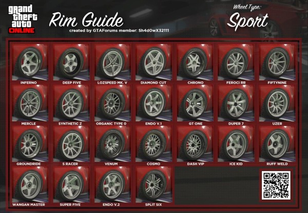 タイヤ・ホイール GTA GTA5】タイヤ・ホイール全種類一覧表画像まとめ【超便利
